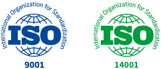 Certificado ISO 9001 e 14001